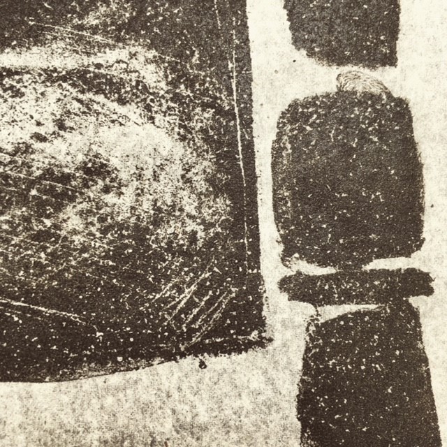 Close up of stone lithograph, Jane Elizabeth Bennett, 2018