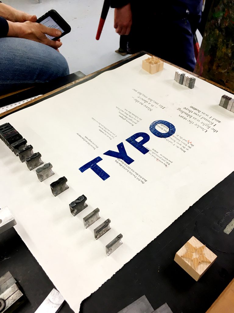 Creative Typesetting with David Armes at Artlab CPS 2018, Masters